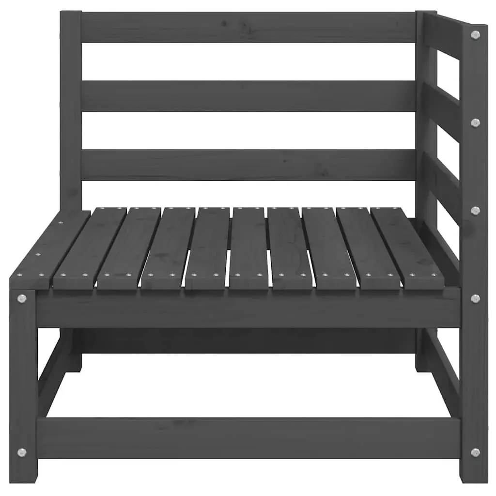 Outdoor Corner Sofa Set 2 pcs Garden Modular Lounge Grey Pinewood