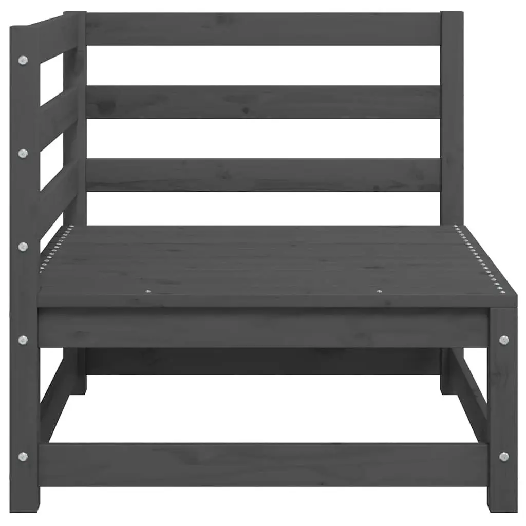 Outdoor Corner Sofa Set 2 pcs Garden Modular Lounge Grey Pinewood