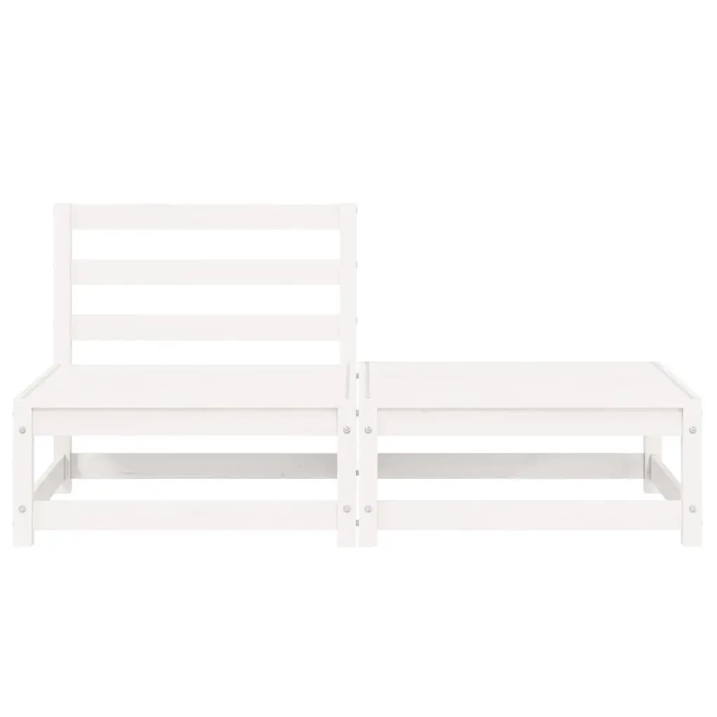 Outdoor Sectional Sofa Lounge Set 2 Piece White Garden Furniture