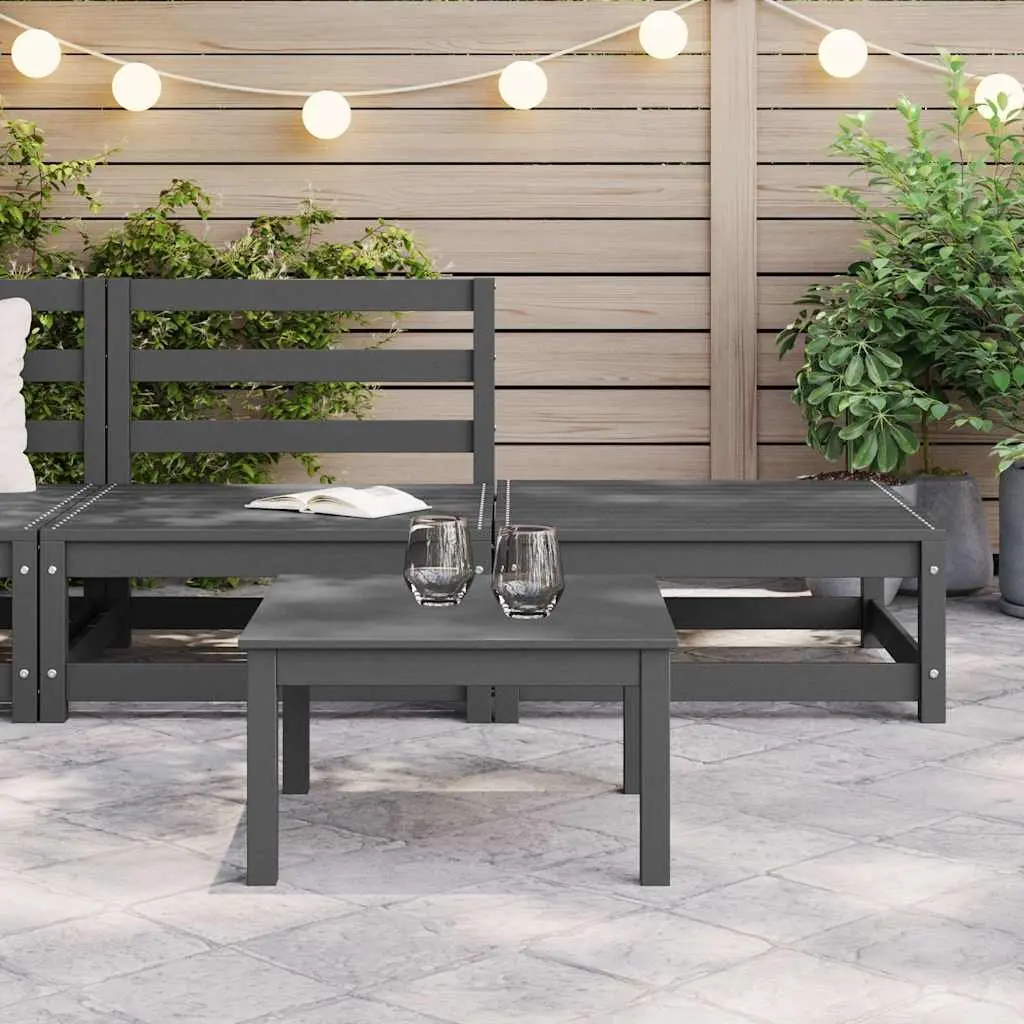 Outdoor Sectional Sofa Lounge Set 2 Piece Grey Garden