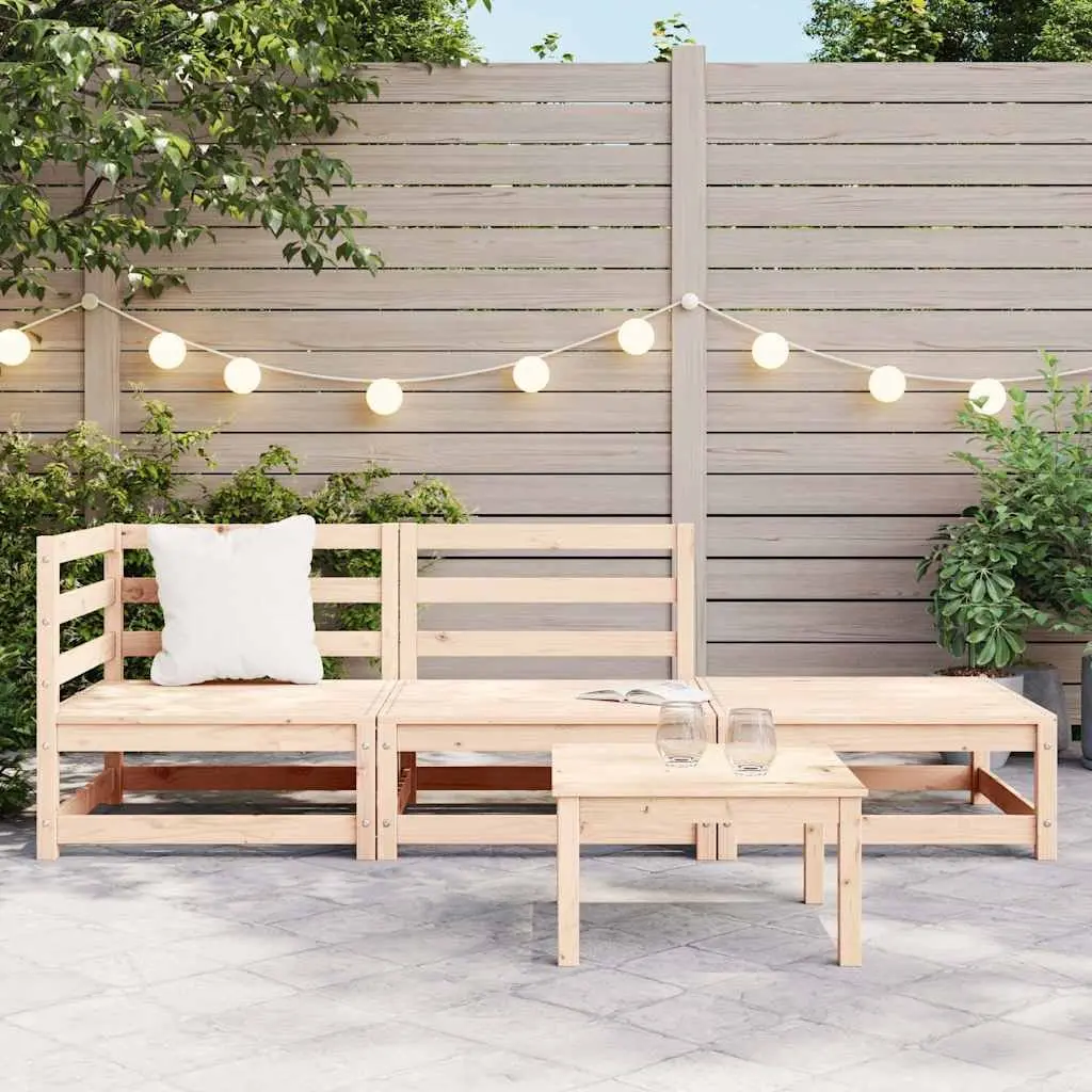 3 Piece Garden Lounge Set with Solid Pinewood Construction
