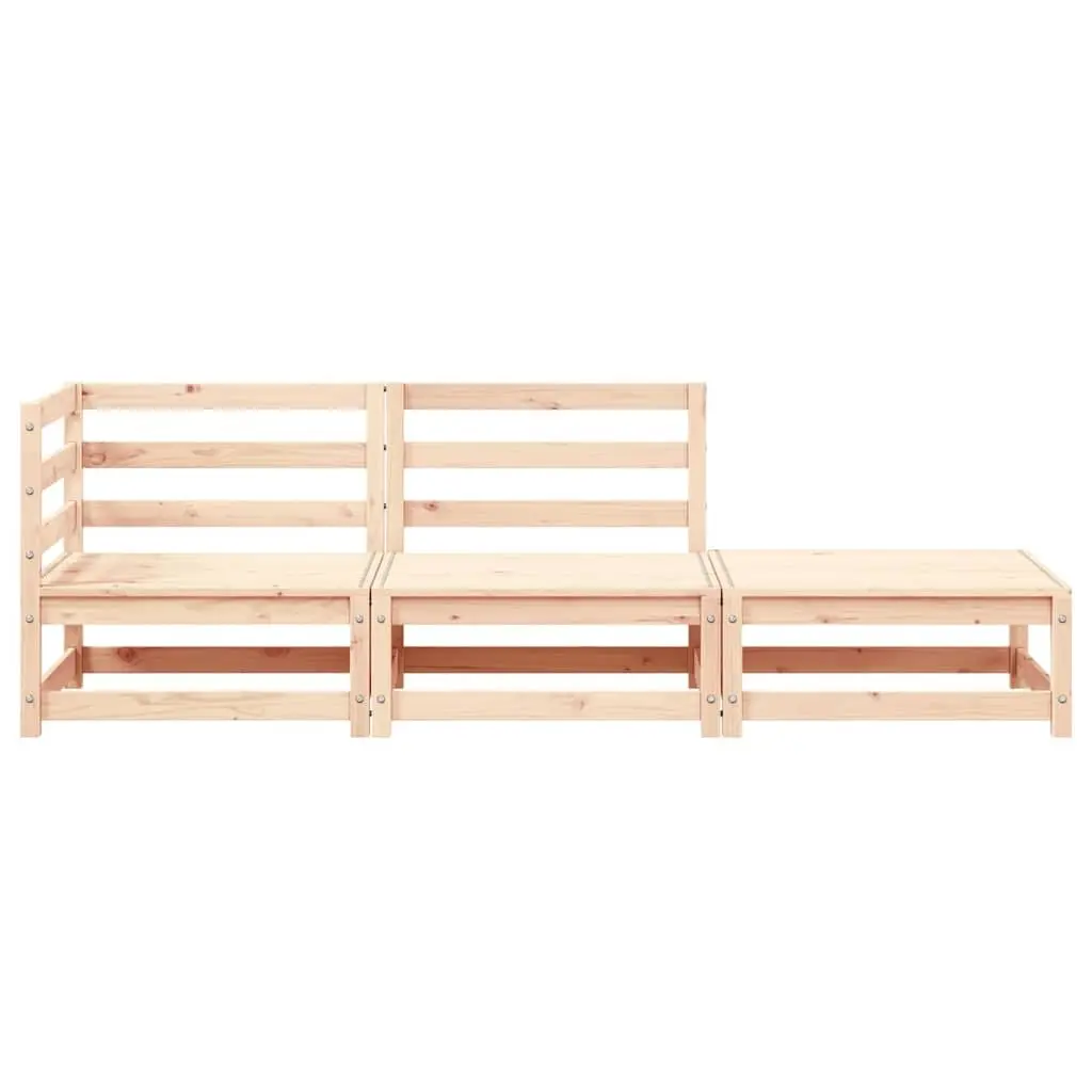 3 Piece Garden Lounge Set with Solid Pinewood Construction