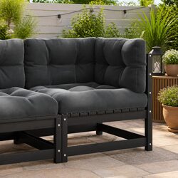 Modular Corner Sofa Set with Cushions - Pinewood Frame