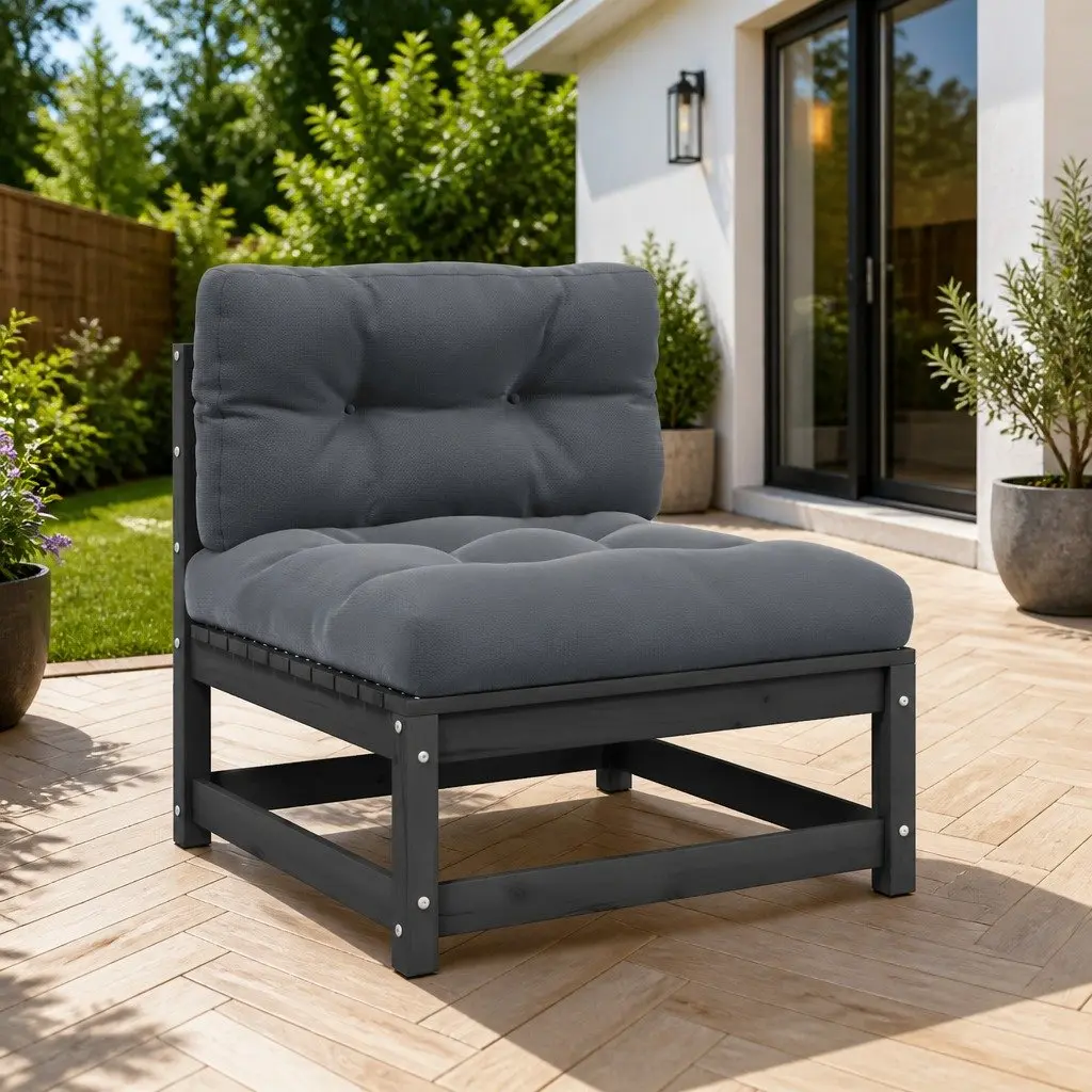 Grey Modular Outdoor Middle Sofa
