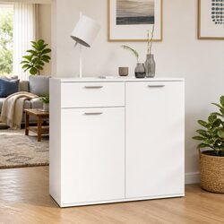 White Sideboard Cabinet Dimensions: 80x36x75cm