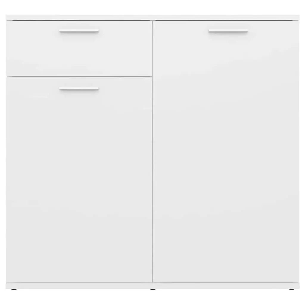 Sideboard Storage Cabinet Home Furniture 80x36x75cm White 2 Doors Drawer