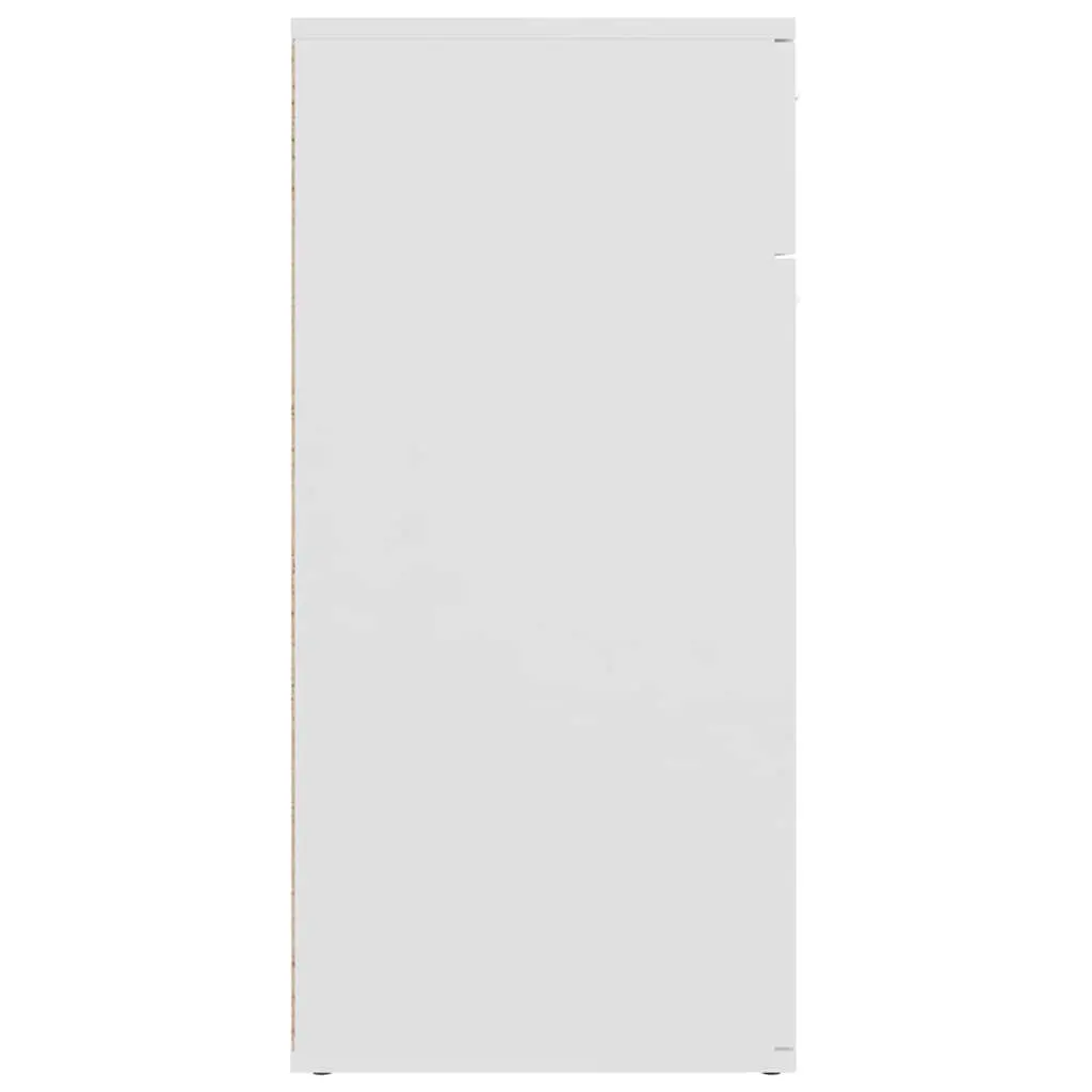 Sideboard Storage Cabinet Home Furniture 80x36x75cm White 2 Doors Drawer