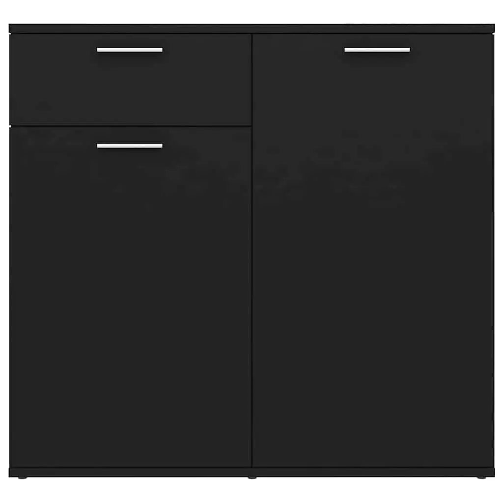 Sideboard Cabinet Black Storage Furniture for Home 80 x 36 x 75 cm