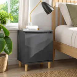 Grey Nightstand Dimensions: 40 x 30 x 50 cm