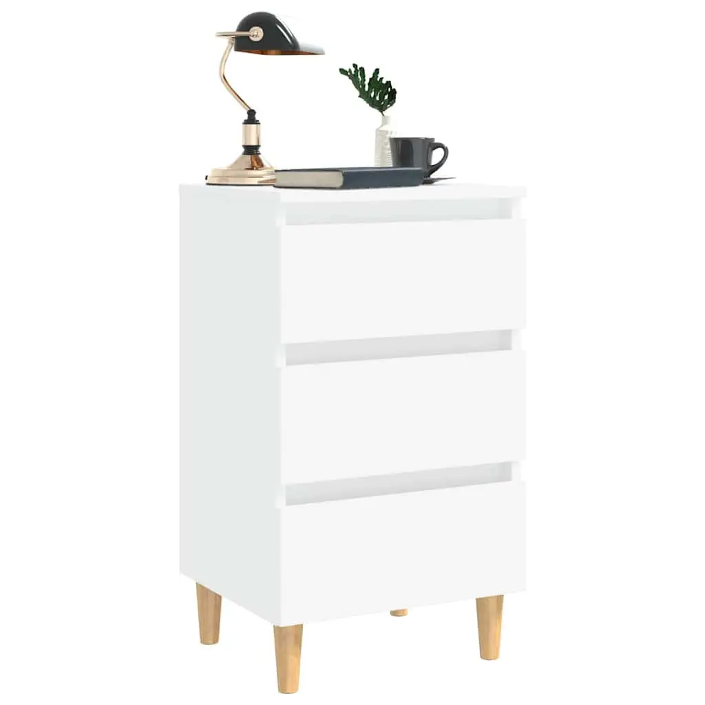 Bedside Tables Nightstands 2 pcs White 40x35x69cm