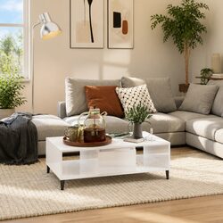 Coffee Table Dimensions: 103.5 x 60 x 35 cm, White Gloss