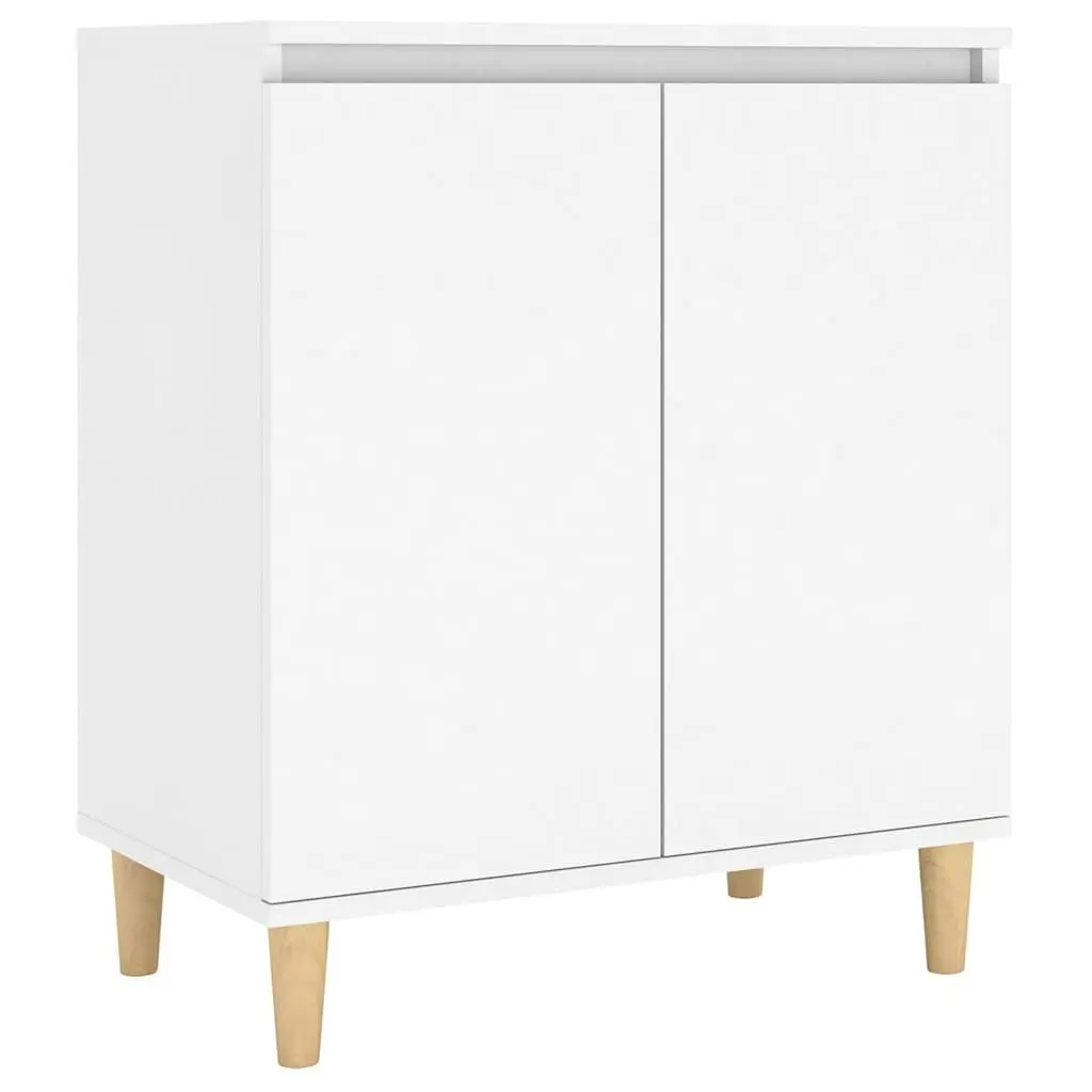 Sideboard for Living Room White 60x35x70cm Engineered Wood with Wood Legs