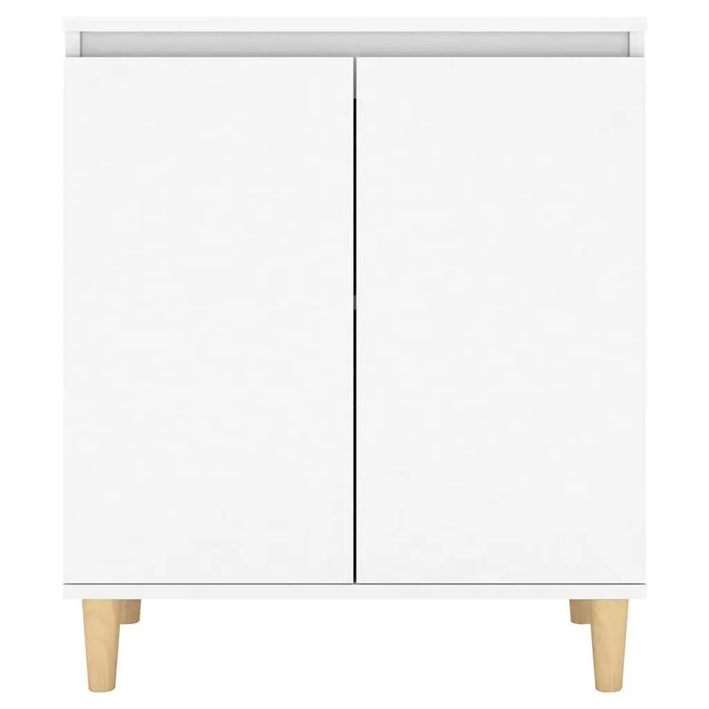 Sideboard for Living Room White 60x35x70cm Engineered Wood with Wood Legs