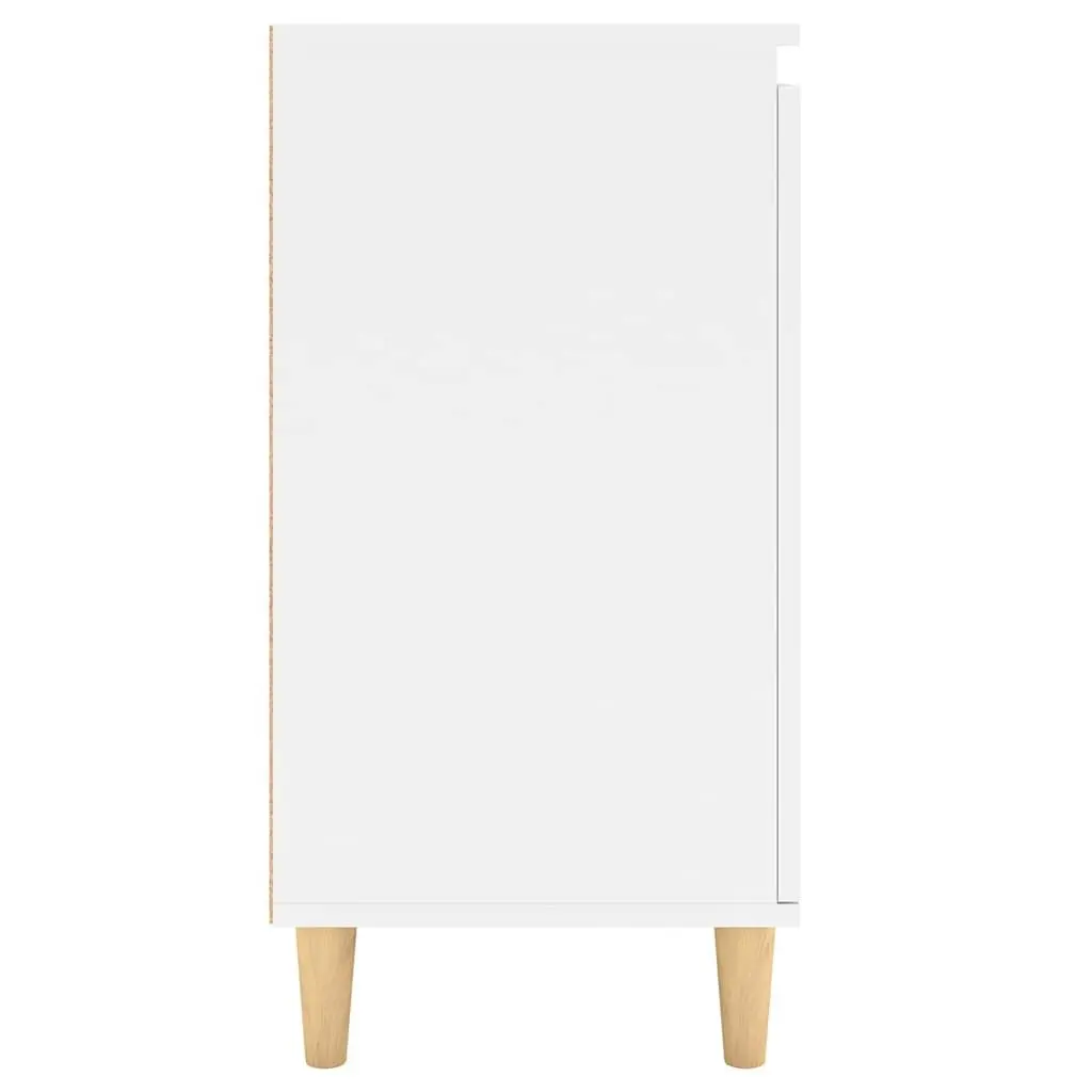 Sideboard for Living Room White 60x35x70cm Engineered Wood with Wood Legs