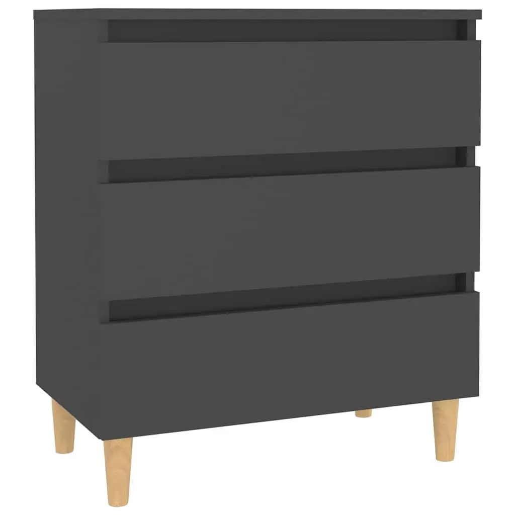 Sideboard Grey Scandinavian Style Storage Cabinet 60W x 35D x 69H cm
