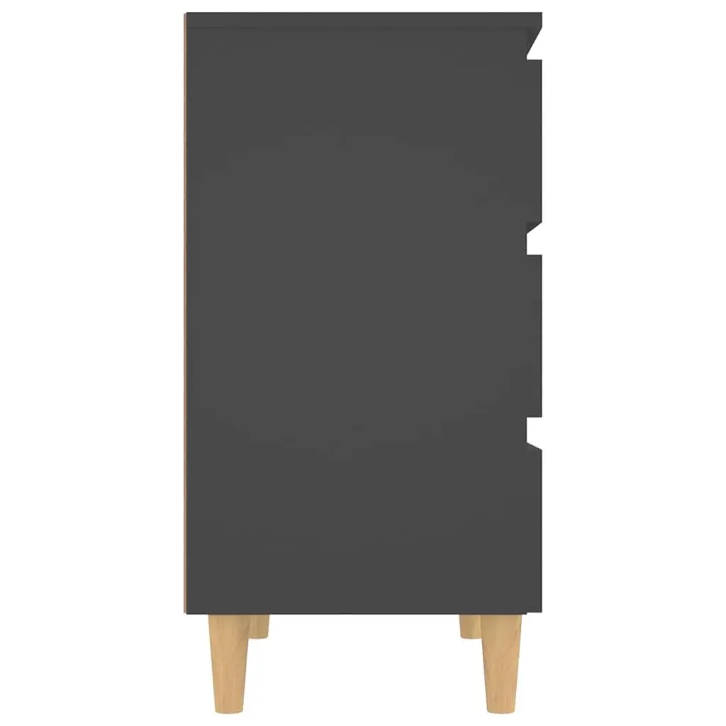 Sideboard Grey Scandinavian Style Storage Cabinet 60W x 35D x 69H cm