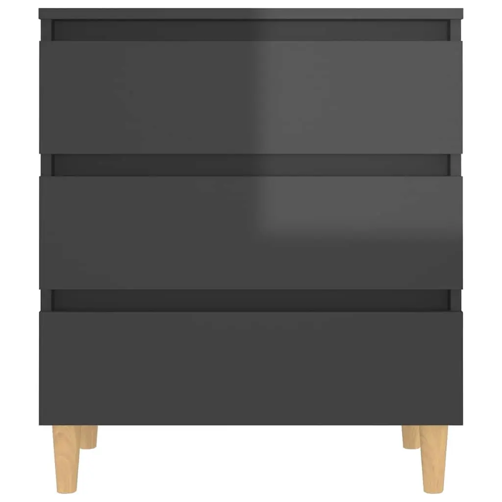 Grey Sideboard Cabinet 3 Drawer Storage Unit Scandinavian Style Buffet Furniture