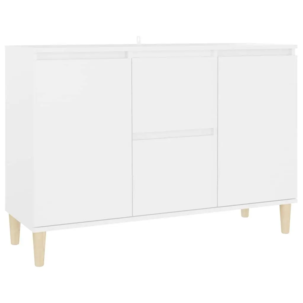 Sideboard Cabinet Storage Furniture Living Room White 101 x 35 x 70 cm