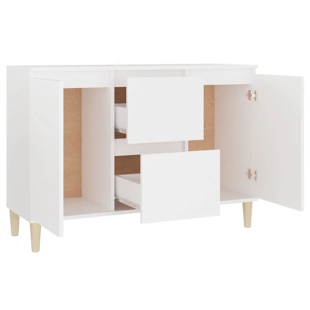 Sideboard Cabinet Storage Furniture Living Room White 101 x 35 x 70 cm