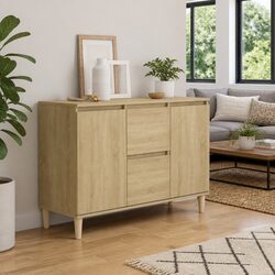 Brown Sideboard Cabinet with 2 Drawers and 2 Doors