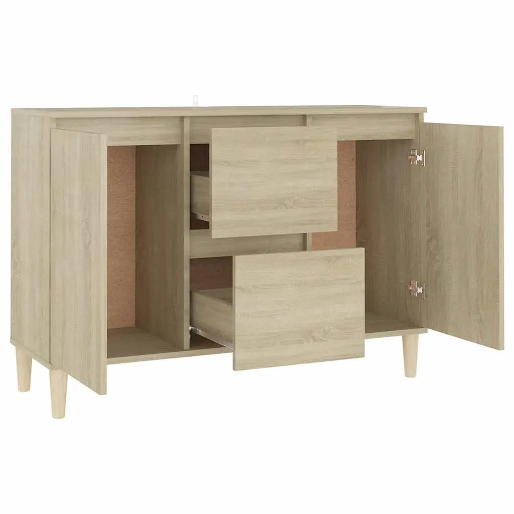 Sideboard Cabinet Living Room Brown Engineered Wood 2 Drawers 2 Doors