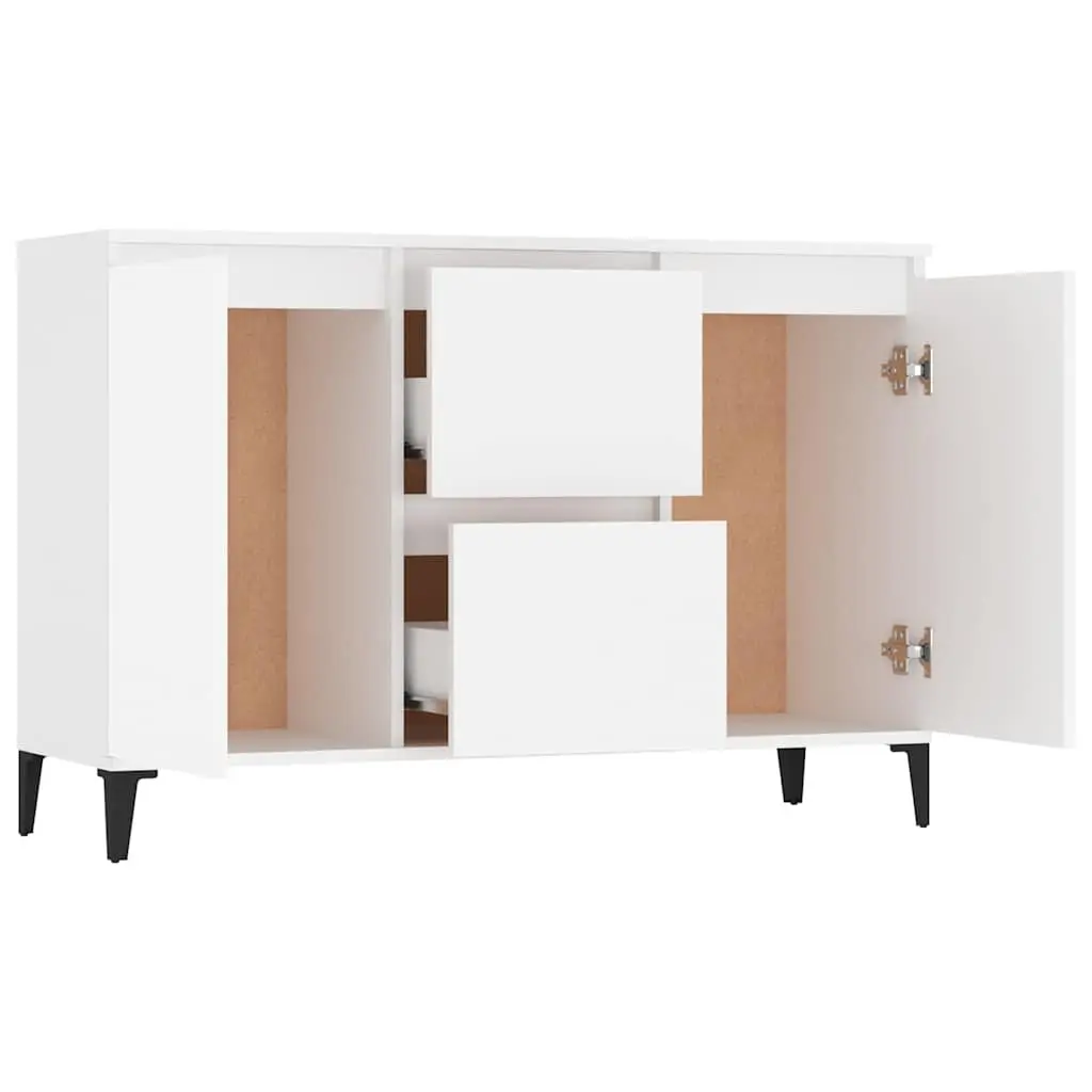 White Industrial Sideboard Cabinet