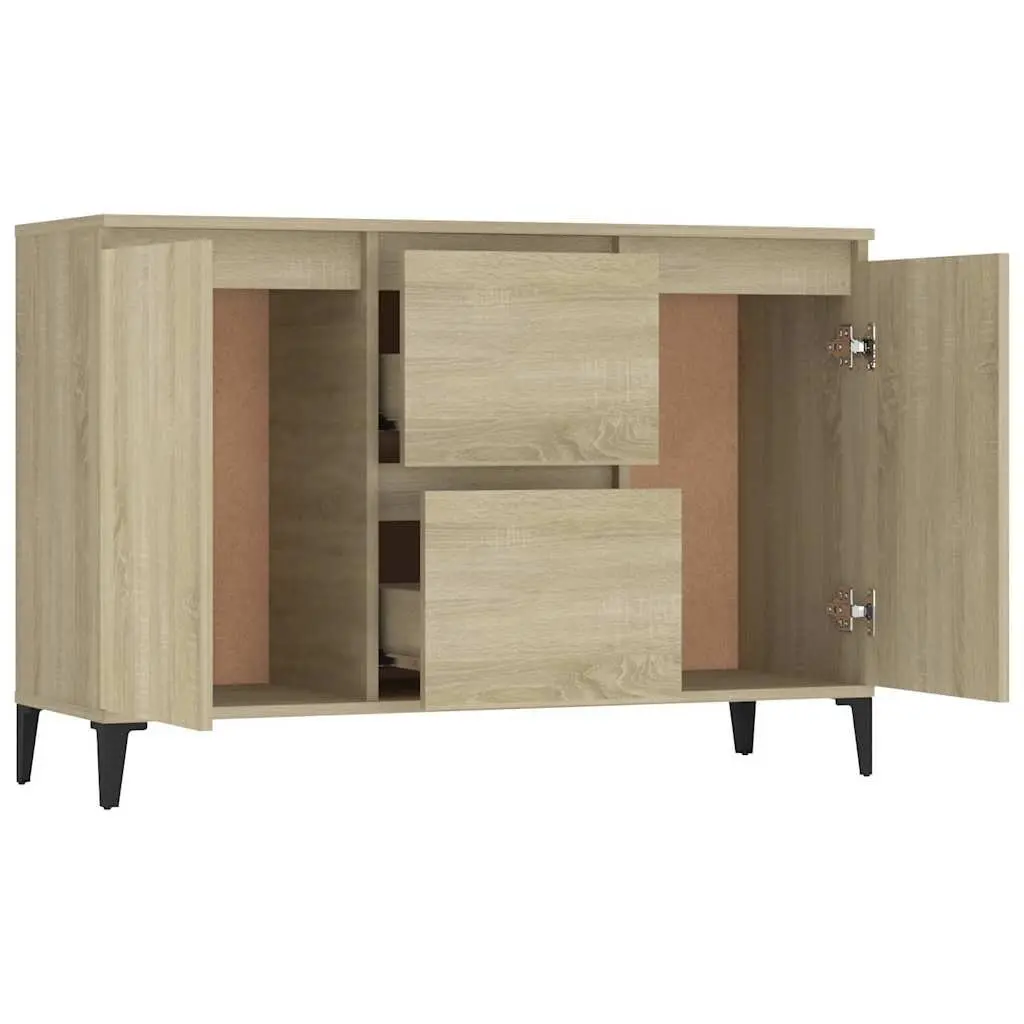 Sideboard Storage Cabinet for Living Room 102W x 35D x 70H cm Brown