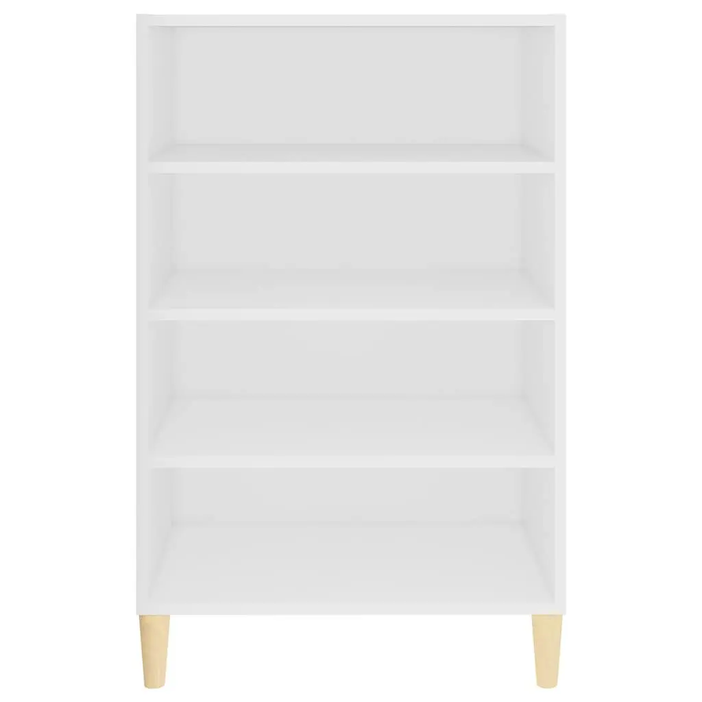 Sideboard White Storage Cabinet Living Room 4 Shelves