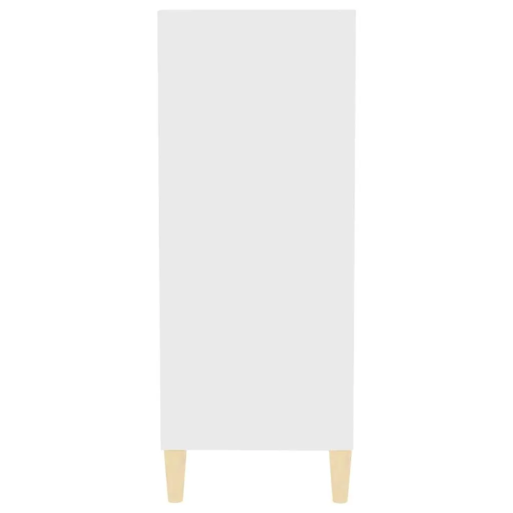 Sideboard White Storage Cabinet Living Room 4 Shelves