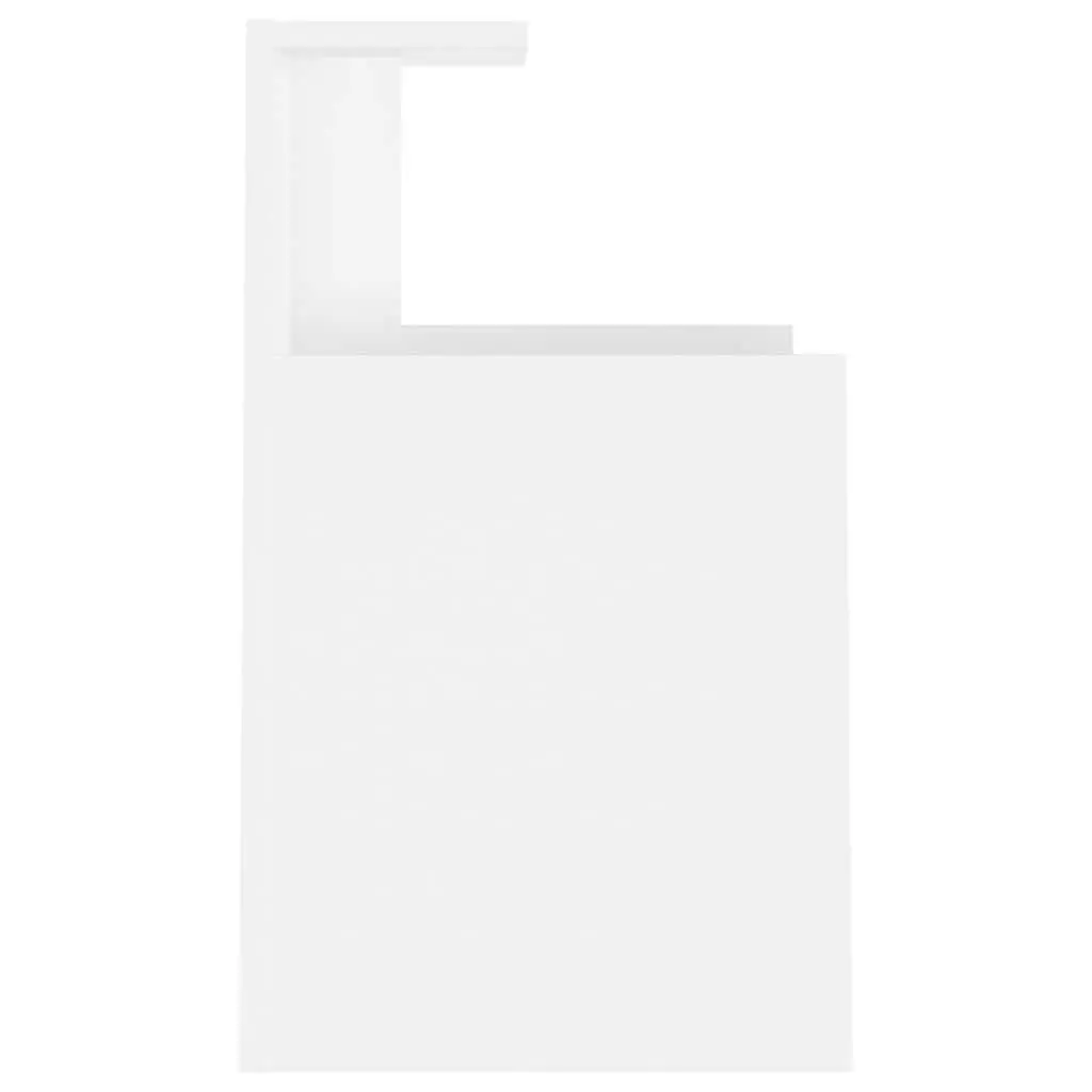 Bedside Tables for Bedroom 2 Piece White Nightstands with 3 Open Shelves