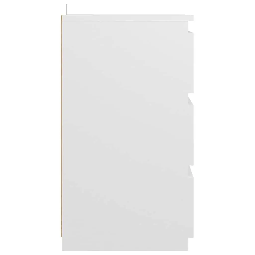 Bed Cabinet White Bedside Table Nightstand 3 Drawers Bedroom Storage Unit