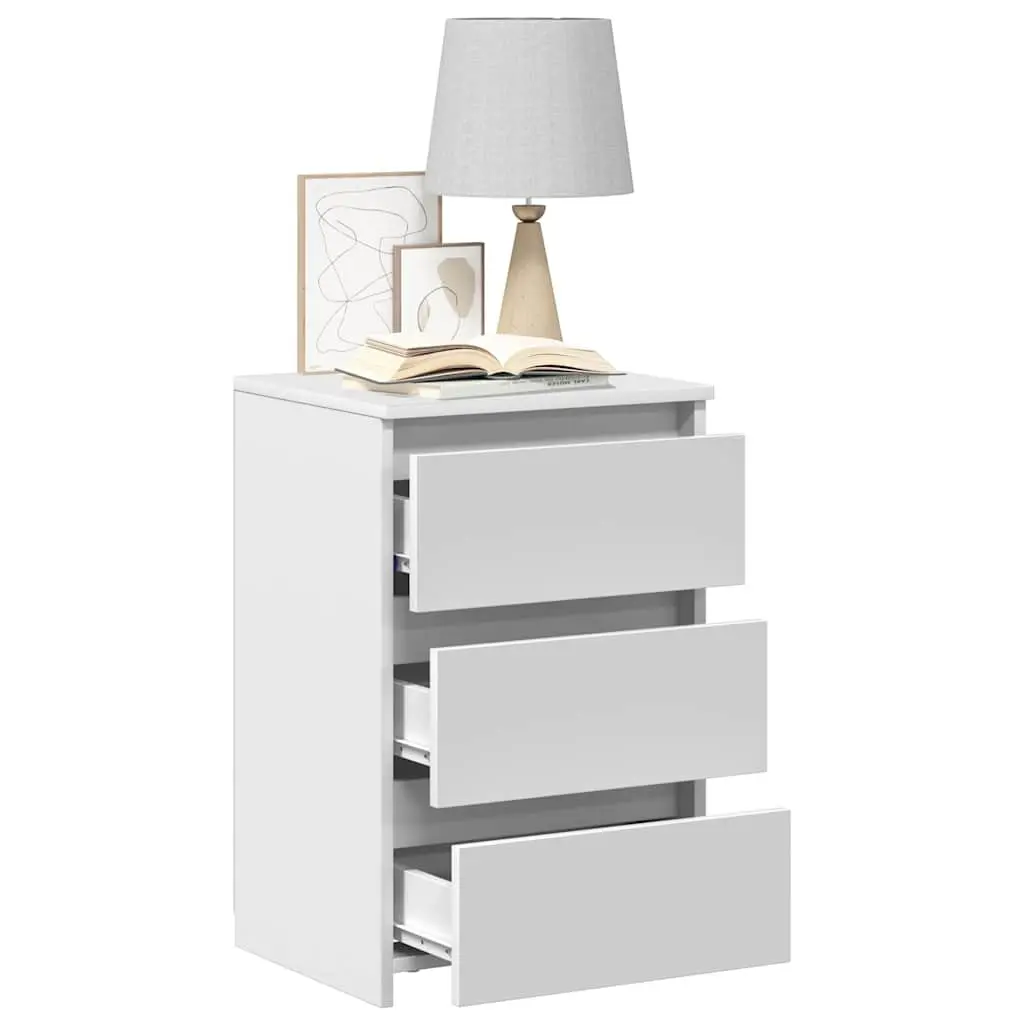 Bedside Tables Bedroom 2 Piece White Nightstands Storage