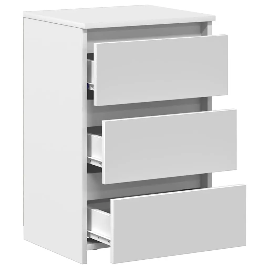Bedside Tables Bedroom 2 Piece White Nightstands Storage