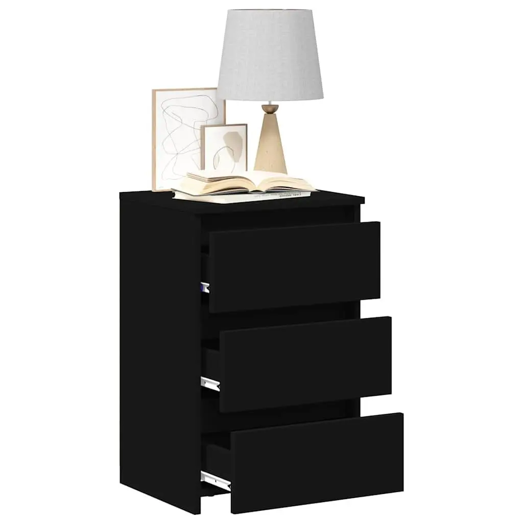 Black Nightstand Cabinet Set