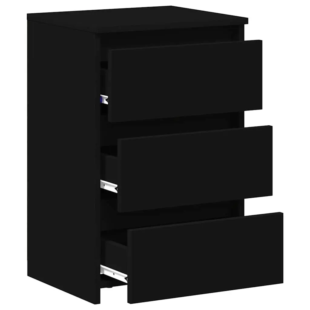 Black Nightstand Cabinet Set