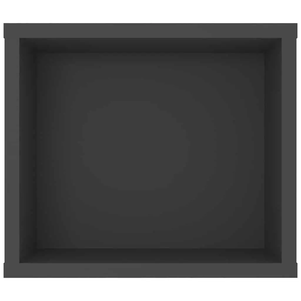 Grey Wall-Mounted TV Cabinet for Living Room with Open Compartments 100x30x26.5cm