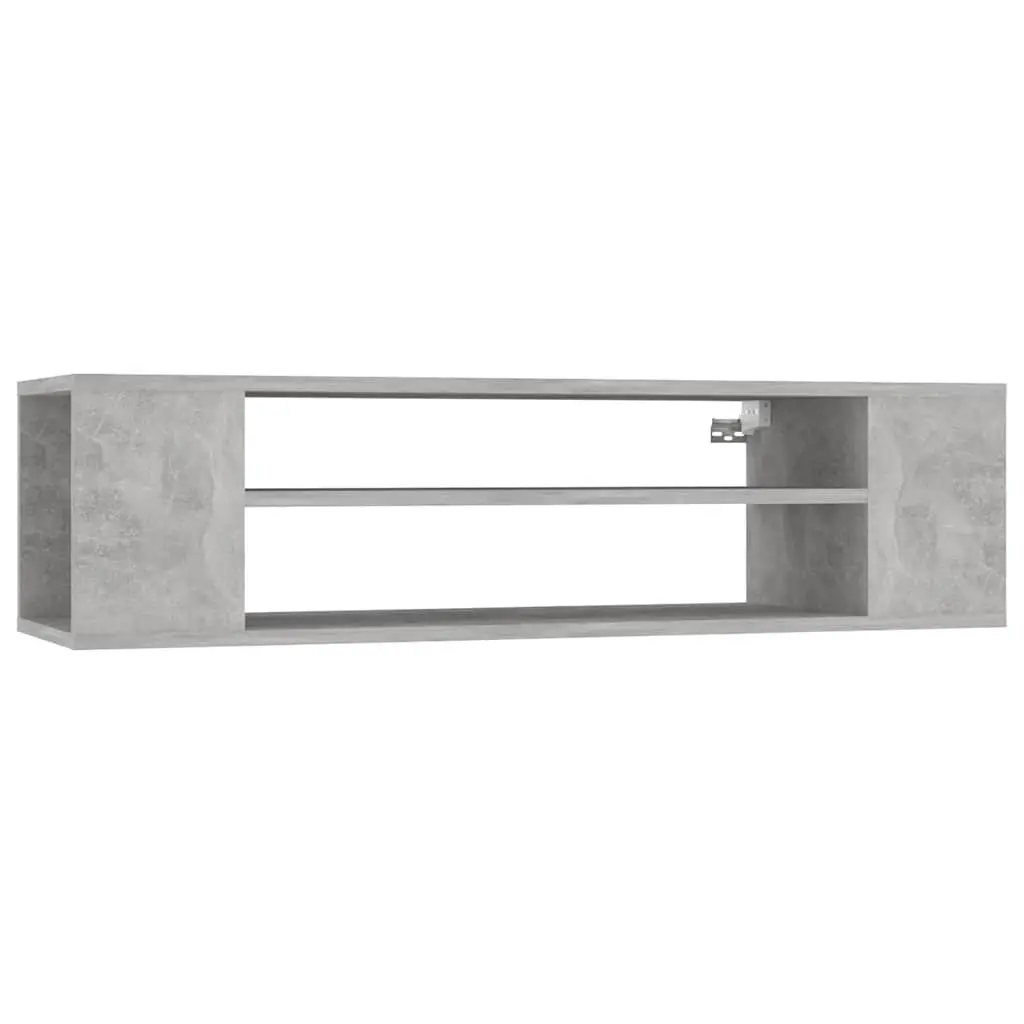 Hanging TV Cabinet for Interior Use Grey Wall-Mounted Lowboard 100 x 30 x 26.5 cm