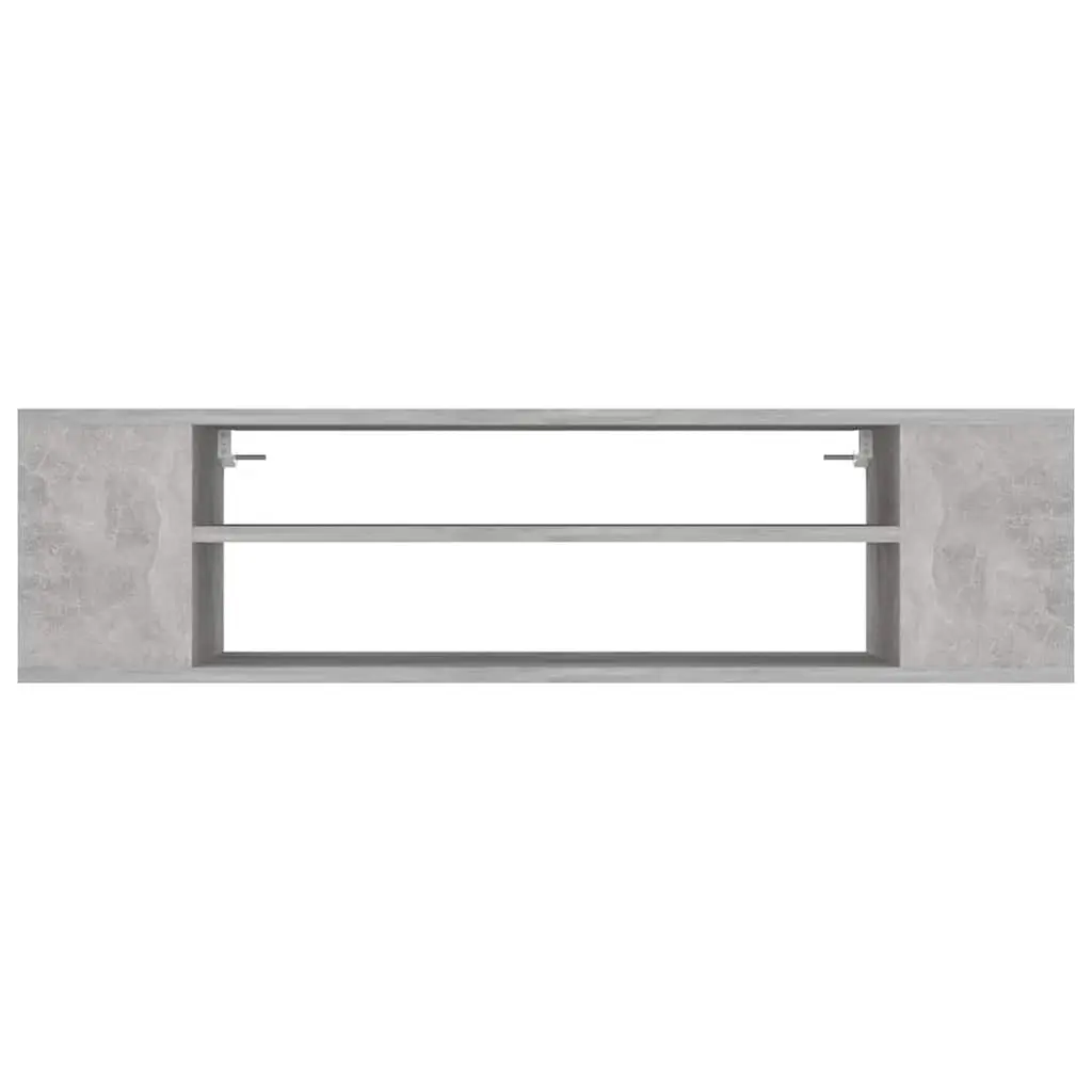 Hanging TV Cabinet for Interior Use Grey Wall-Mounted Lowboard 100 x 30 x 26.5 cm