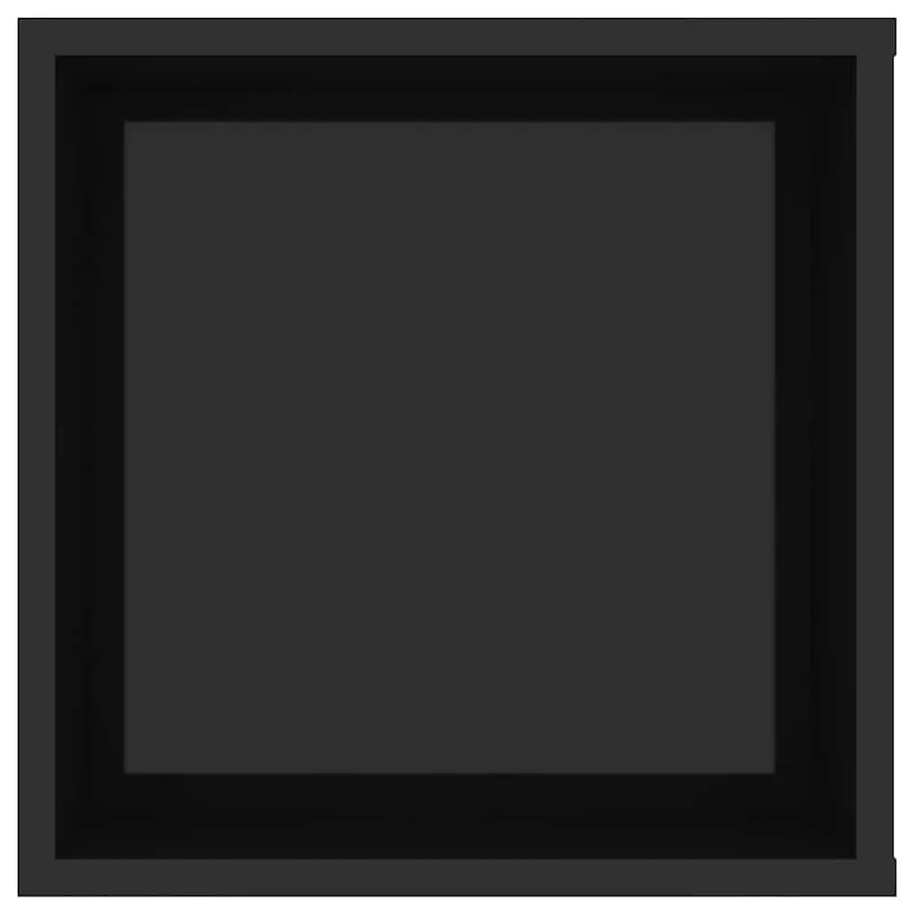 Wall-Mounted Black High Gloss TV Cabinet