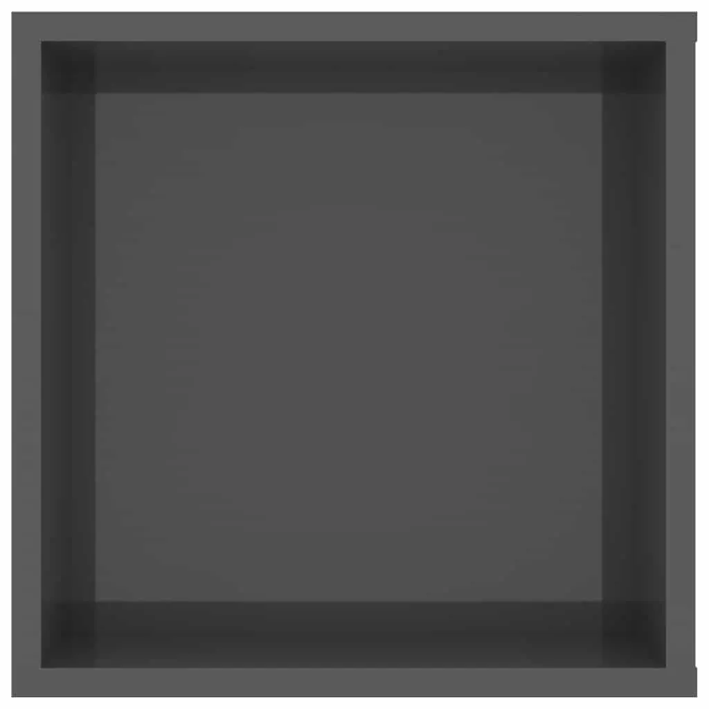 Grey High Gloss Wall-Mounted TV Cabinet
