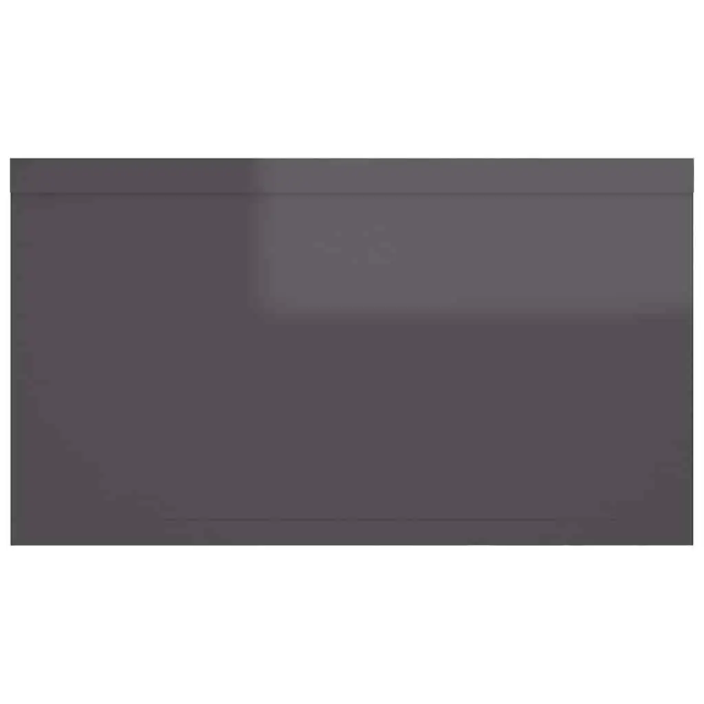 Wall Shelf Grey High Gloss Floating Cabinet Storage Organiser 102 x 30 x 17 cm
