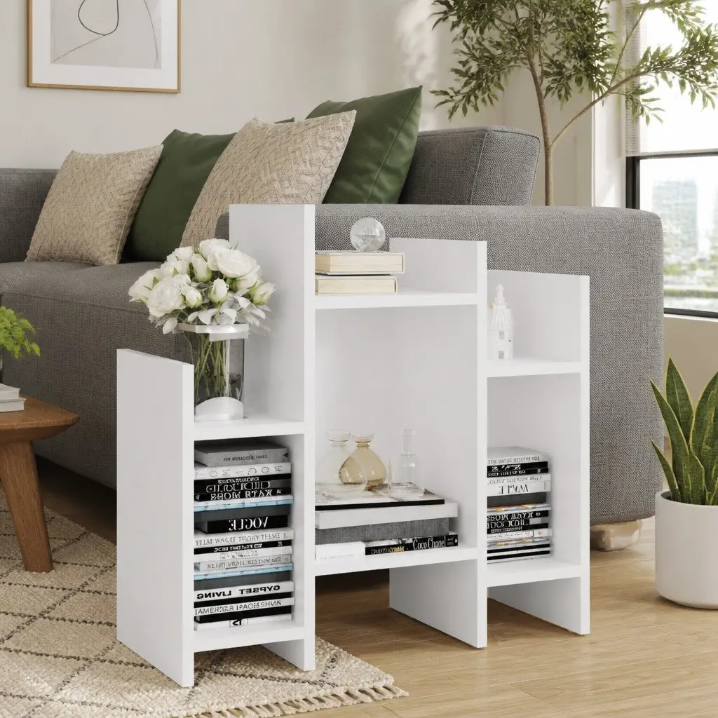 White Engineered Wood Side Cabinet