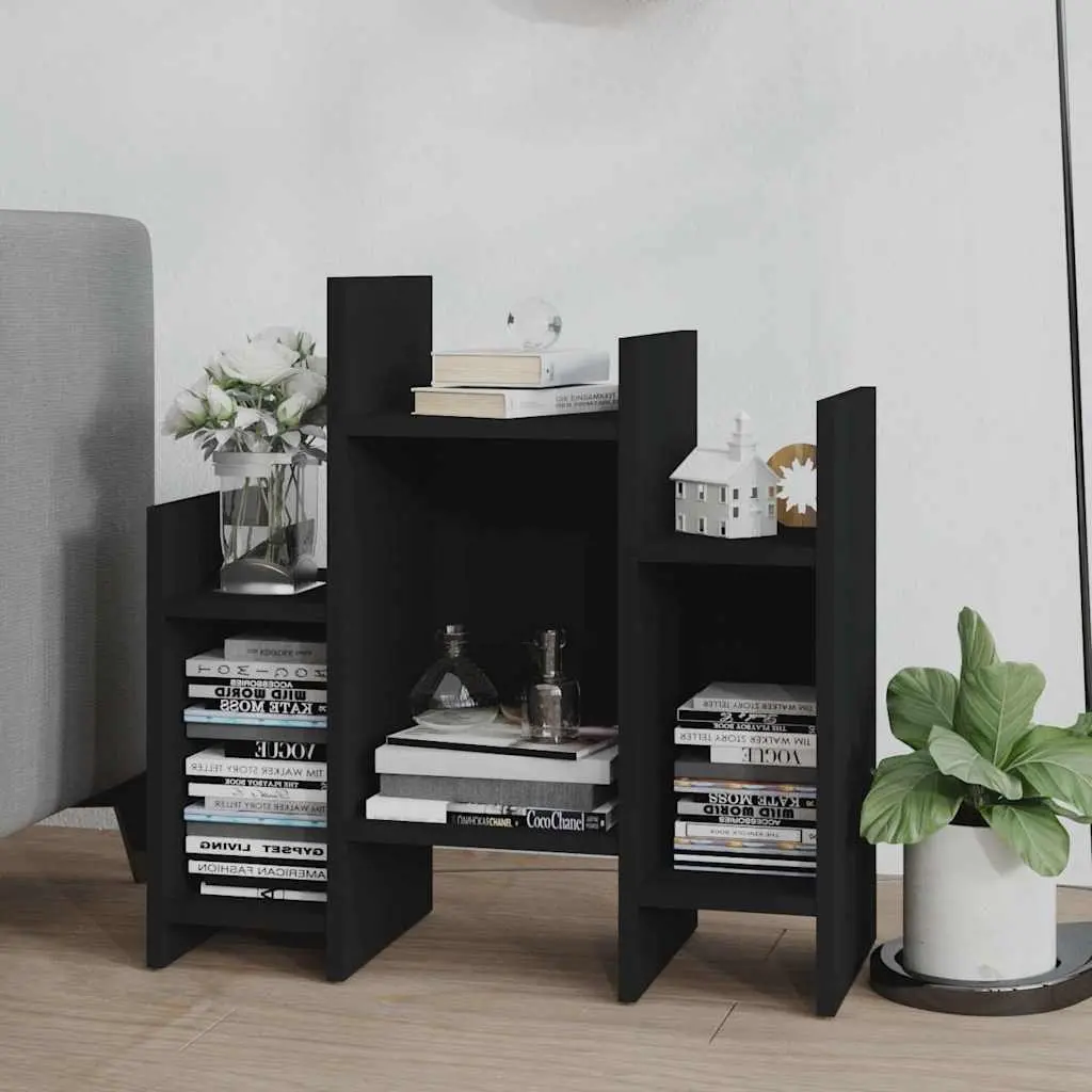 Side Cabinet Black Storage Furniture for Home 60 x 26 x 60 cm