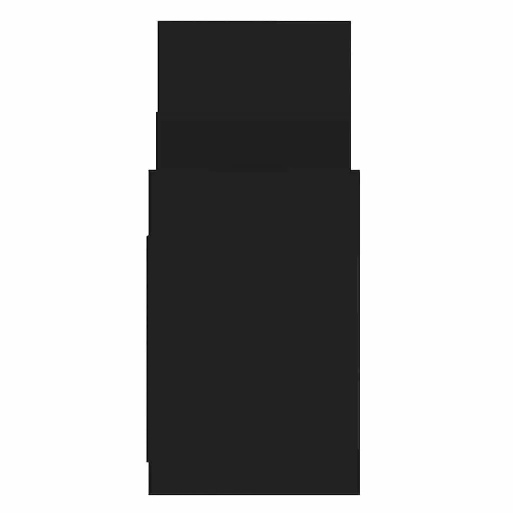 Side Cabinet Black Storage Furniture for Home 60 x 26 x 60 cm