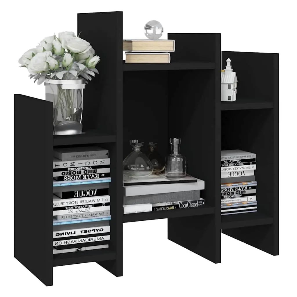 Side Cabinet Black Storage Furniture for Home 60 x 26 x 60 cm