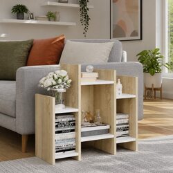 Side Cabinet Storage Unit: 60 x 26 x 60 cm, 6 Shelves