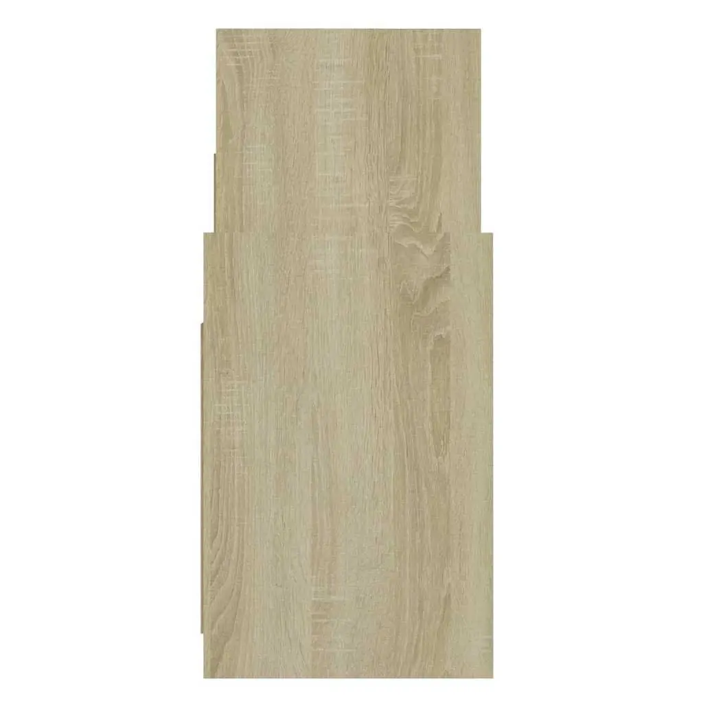 Side Cabinet Storage Unit for Living Room 60 x 26 x 60 cm Brown Sonoma Oak White Engineered Wood