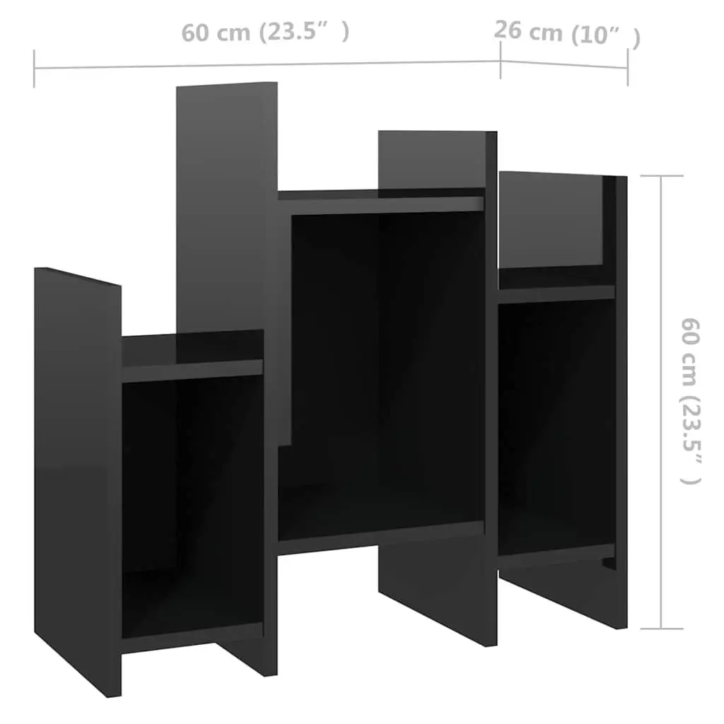High Gloss Black Side Cabinet