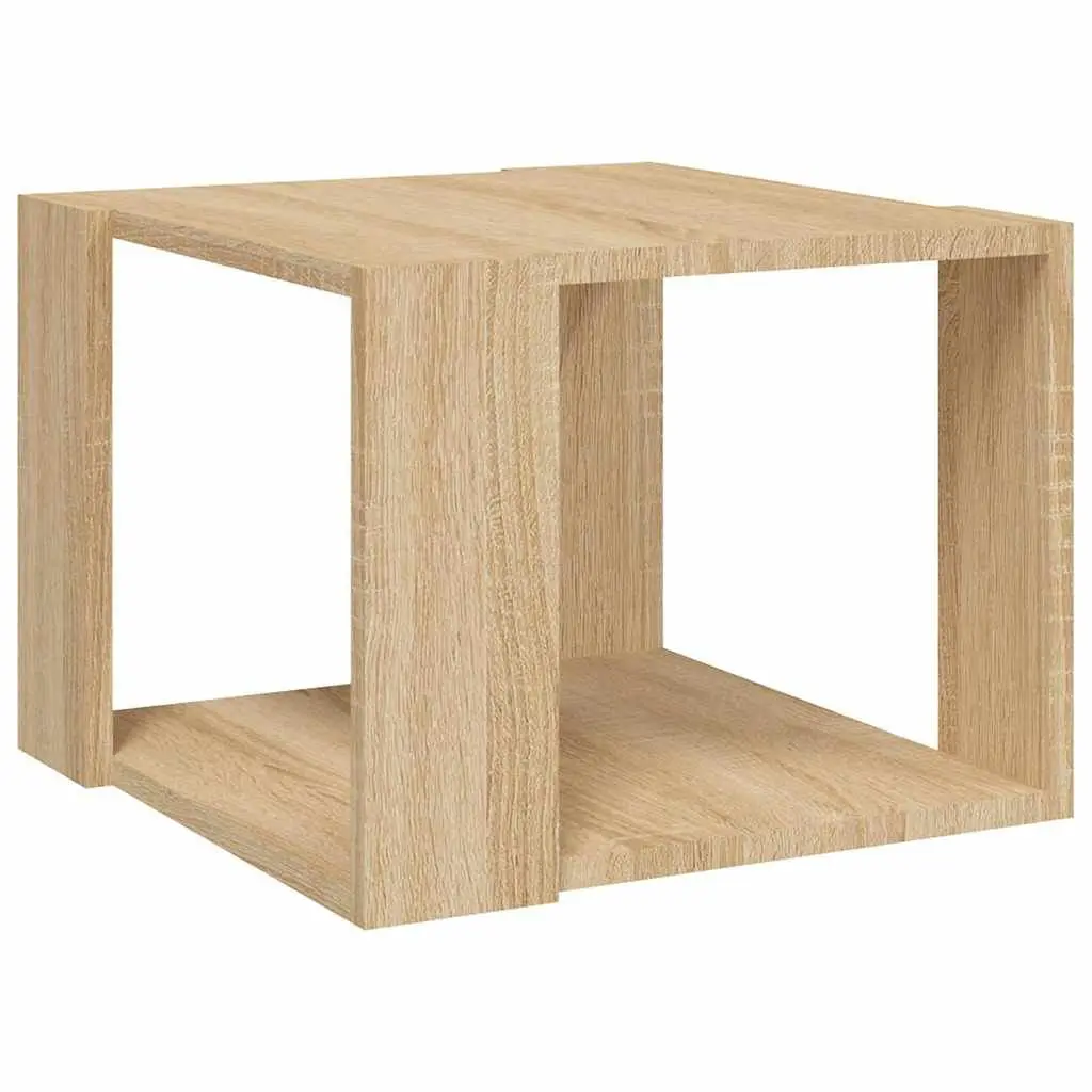 Coffee Table Living Room 40W x 40D x 30H cm with Storage Shelf Engineered Wood
