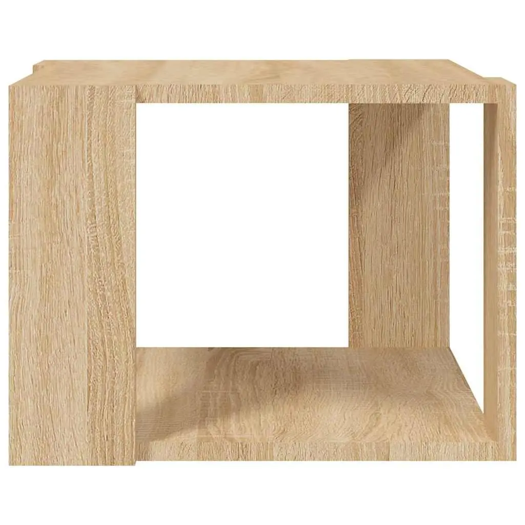 Coffee Table Living Room 40W x 40D x 30H cm with Storage Shelf Engineered Wood